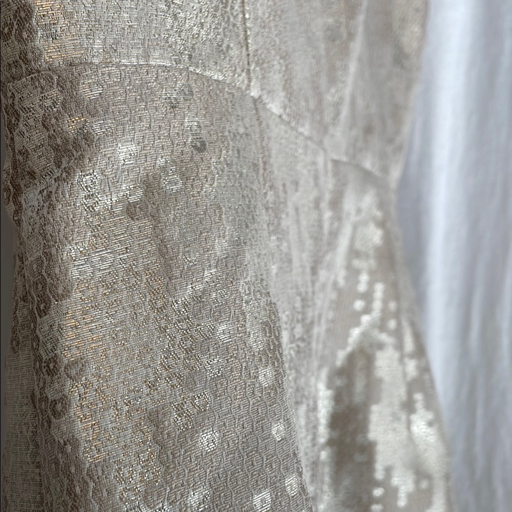 WORN ONCE Trina Turk GORGEOUS Gold Sheath Mini Dress Sleeveless Crew Neck - Picture 12 of 13